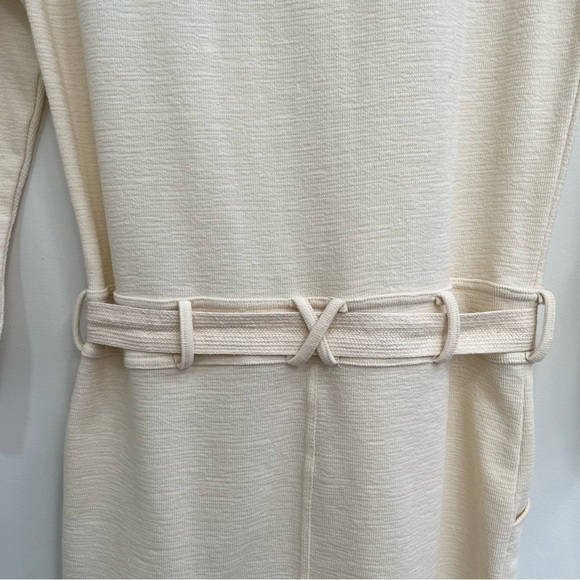 Free People Beach cream ivory long sleeve drop waist mini dress size XS - Picture 4 of 13
